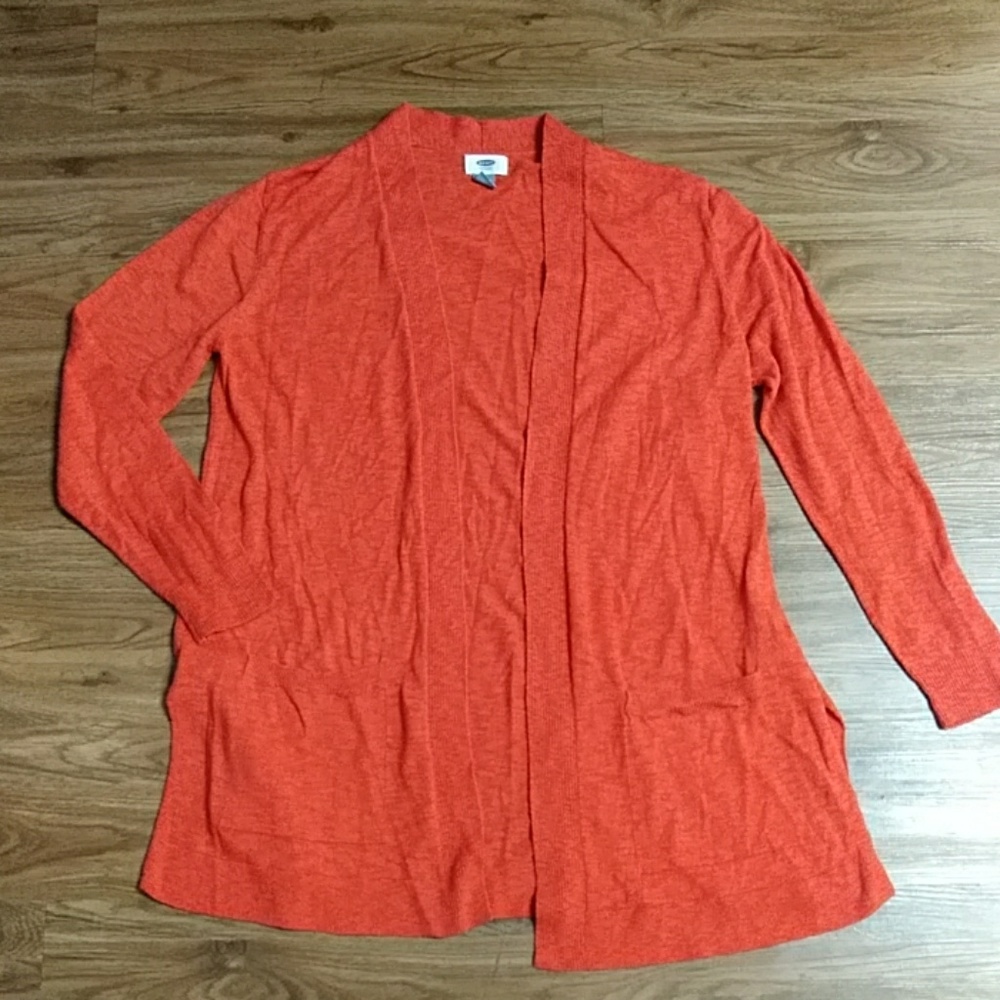 Old Navy Orange Cardigan Size Large